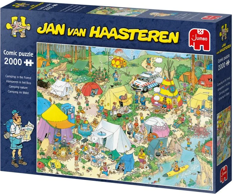 Puzzle, Jumbo, Jan van Haasteren Camping in the Forest, 2000 copa, model 19087