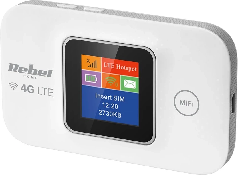 Router pa tel Rebel RB-0701, Single-band (2.4 GHz) 3G 4G, i bardhë