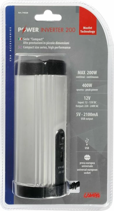 Invertor 200w-400w 12v To 220v Mbushje Loptop Etj