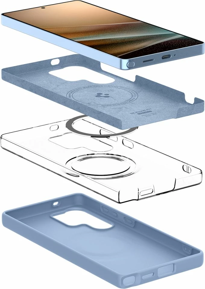 Mbështjellës Spigen Silicone Fit Mag për Samsung Galaxy S25 Ultra, Kaltër