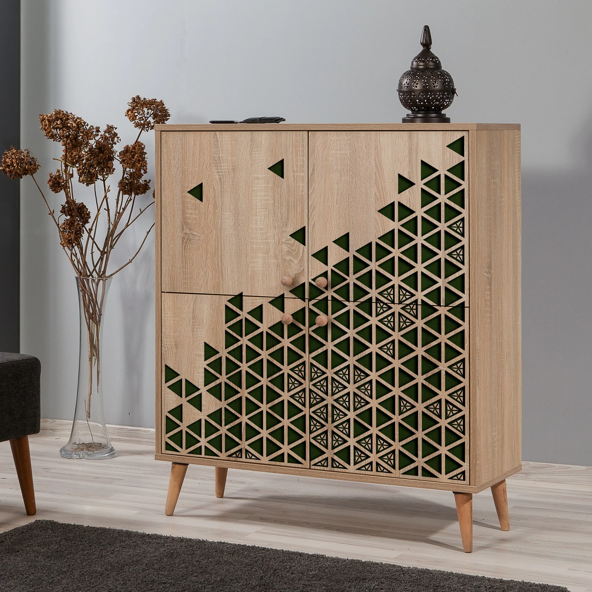 Dollap multifunksional Hanah Home, Multilux-121, ngjyrë lisi Sonoma