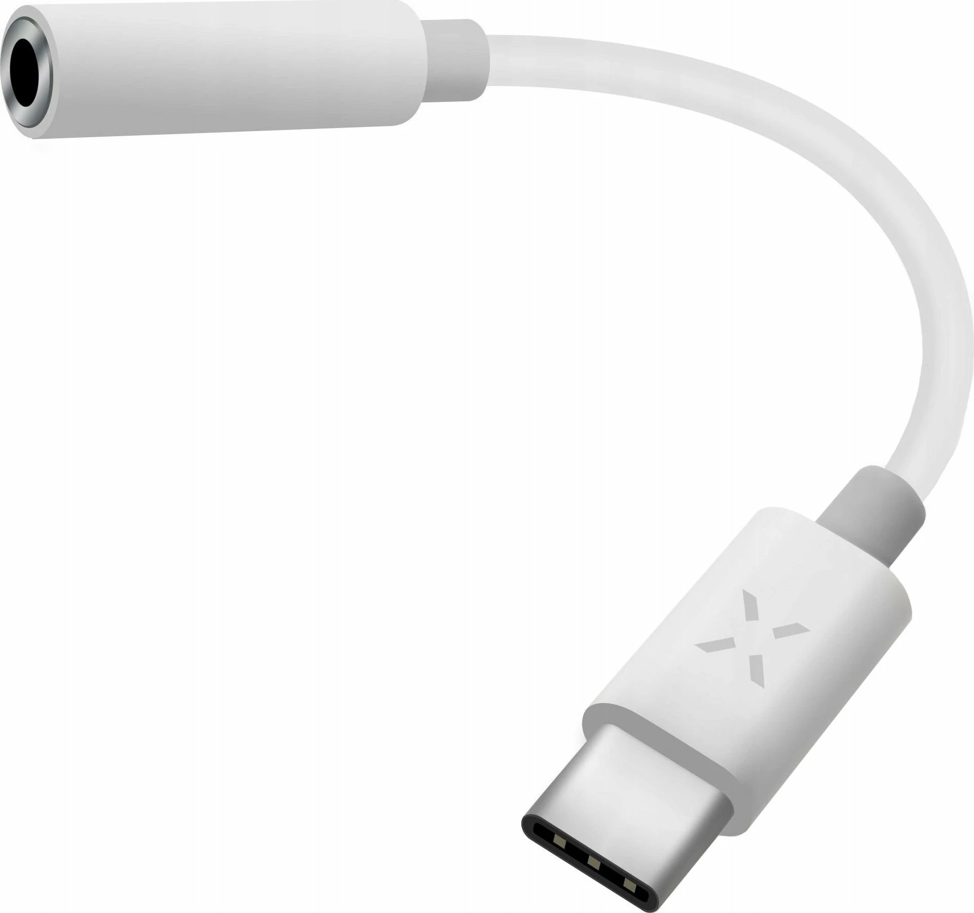 Adapter USB-C në Jack 3.5mm Fixed FIXL-CJD-WH me DAC, i bardhë