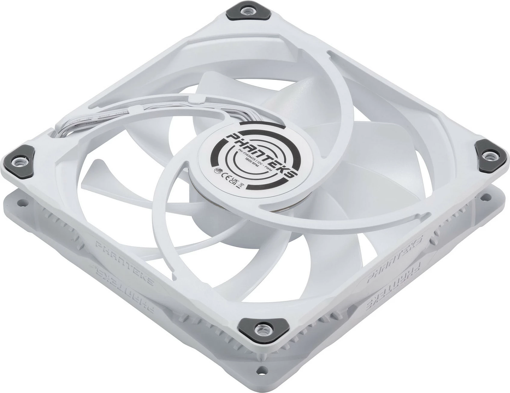 Ventilator për kasë Phanteks M25 RGB 140mm, PWM, i bardhë