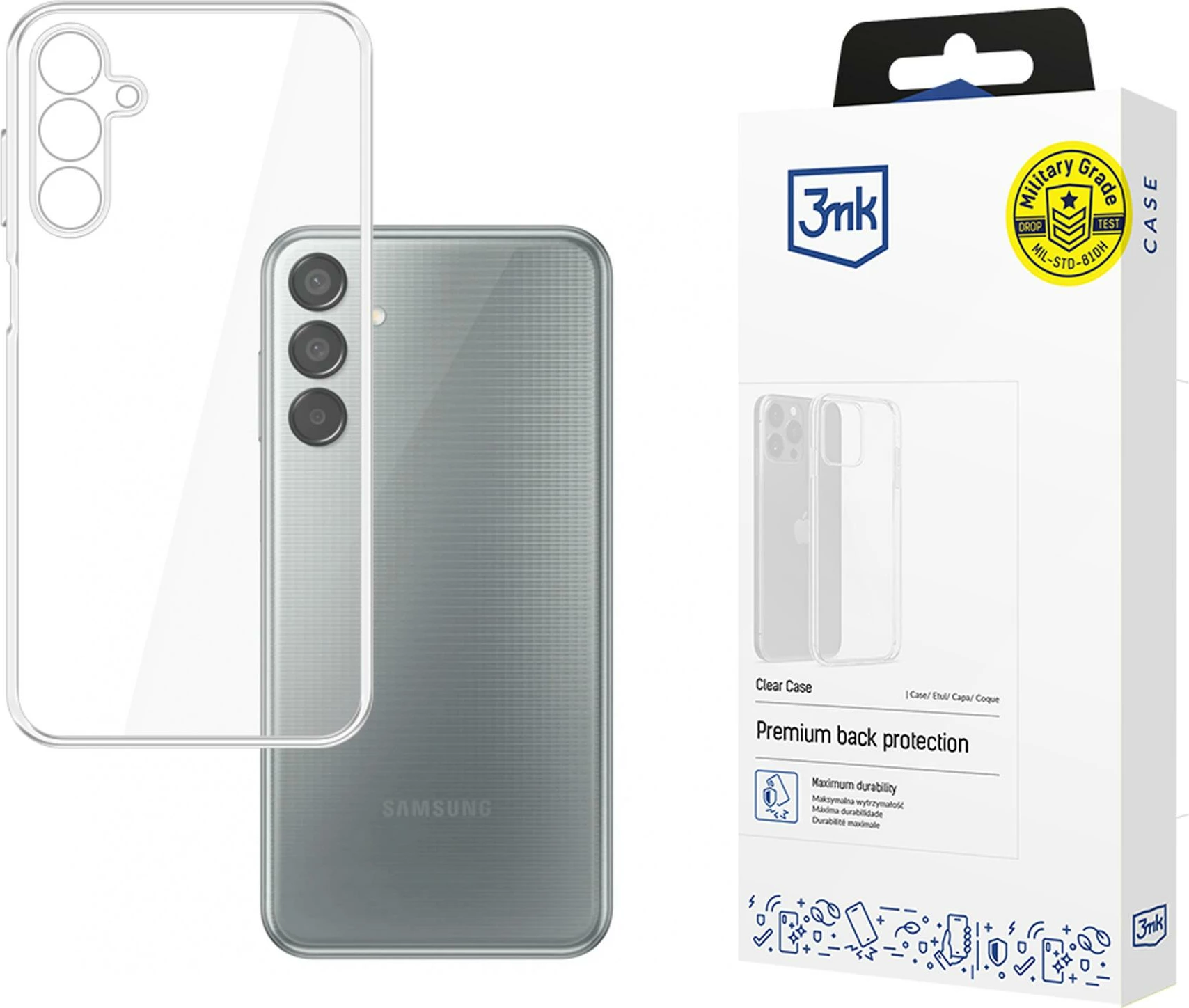 Mbështjellës 3mk Clear Case për Samsung Galaxy M15 5G, Transparent