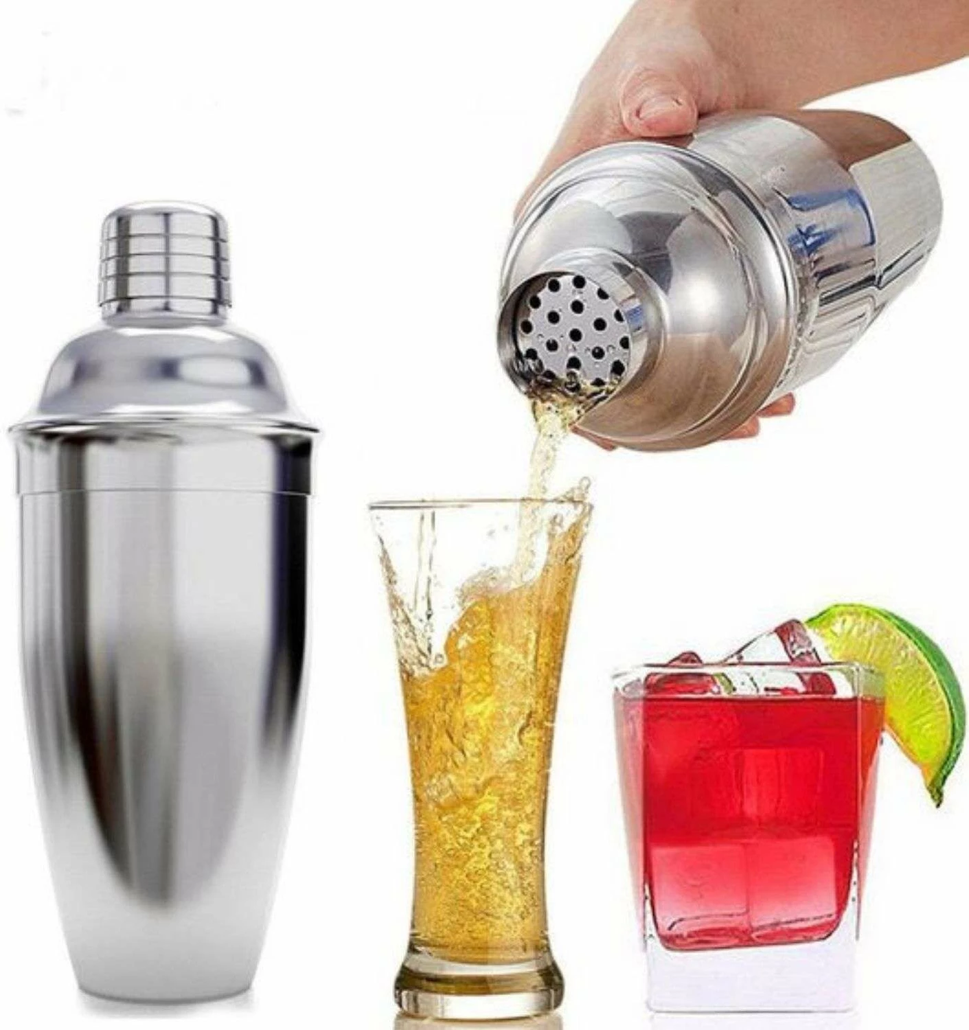 Shaker çeliku për përzierje, ngjyrë argjendi, Hermia Concept, 500ml