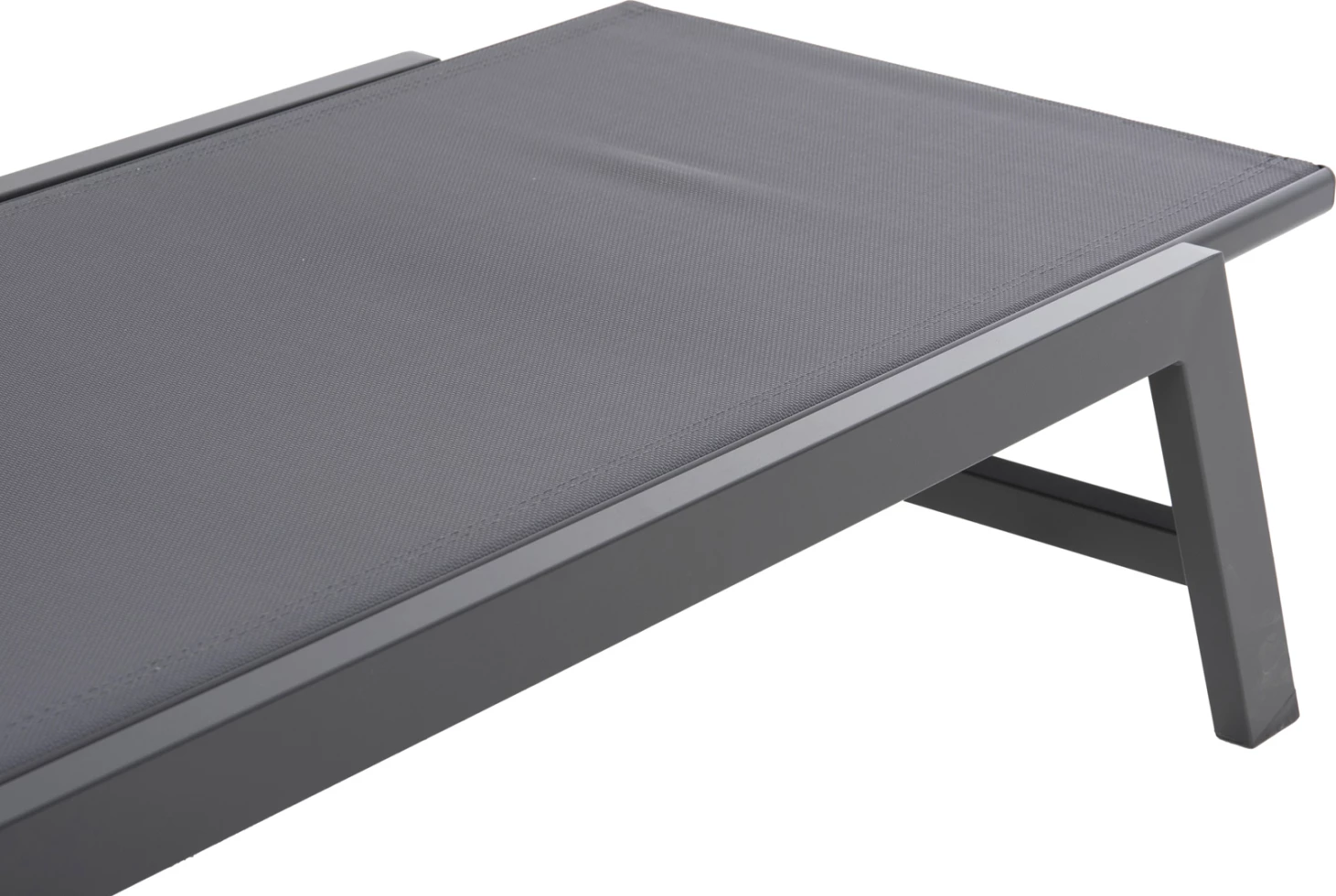 Shezlong alumini me mbështetëse koke RABIA FH5982.03 në antracit 191,5x60x89,5Hcm