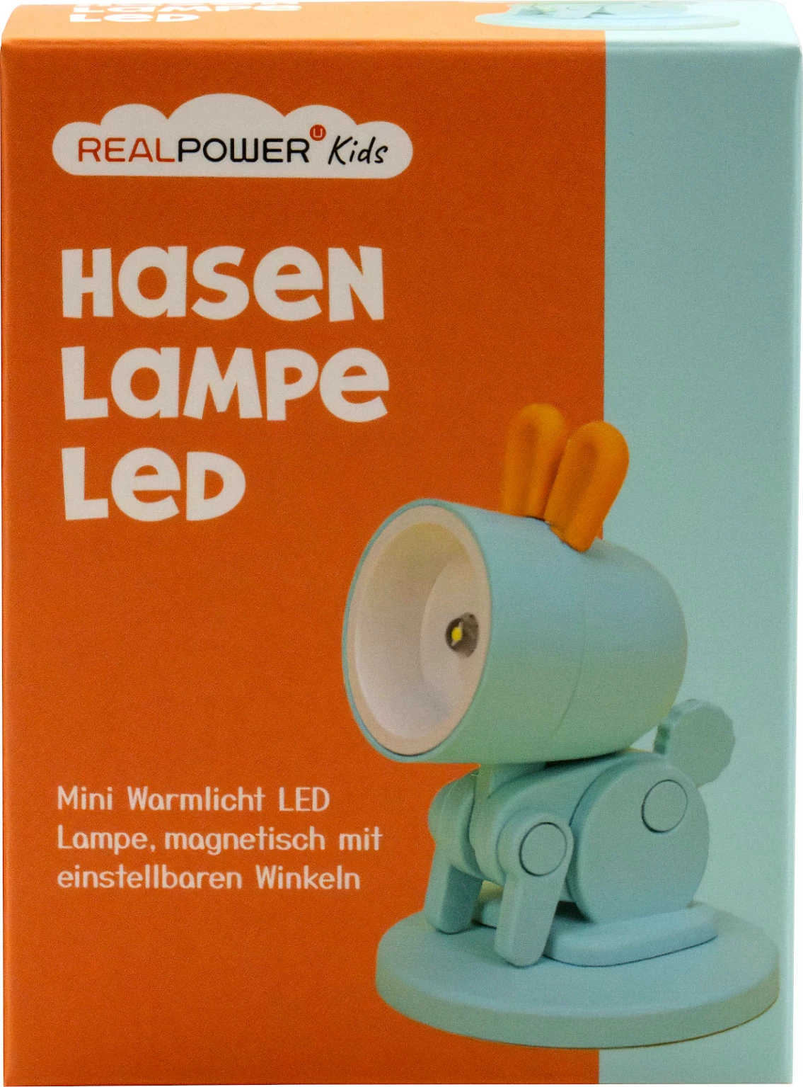 Dritë dore LED RealPower Blue Rabbit me bazë, 3x LR41, blu/portokalli