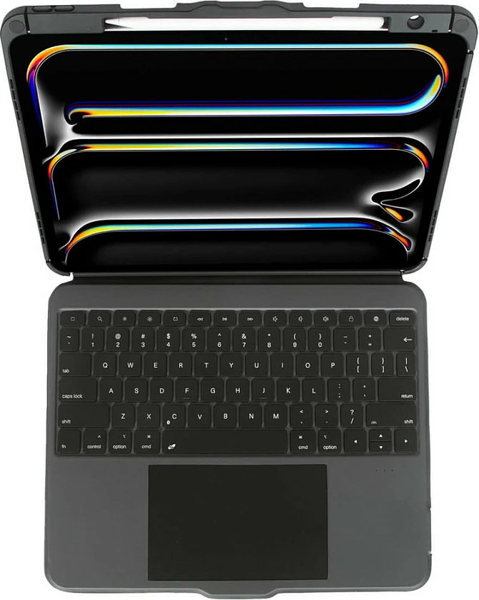 Mbështjellës me tastierë Targus VersaVu për iPad Pro 13" (M4), Bluetooth 5.0, Trackpad, QWERTY UK, me ndriçim, e zezë