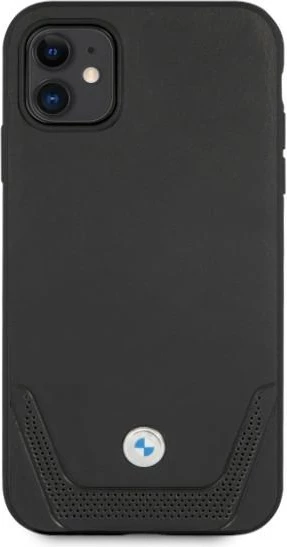 Mbështjellës BMW BMHCN61RSWPK për iPhone 11/XR, hardcase, lëkurë, i zi