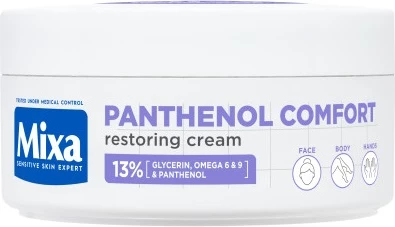 Krem për fytyrë, duar dhe trup MIXA Panthenol Comfort Soothing Protective Cream për femra, 150ml