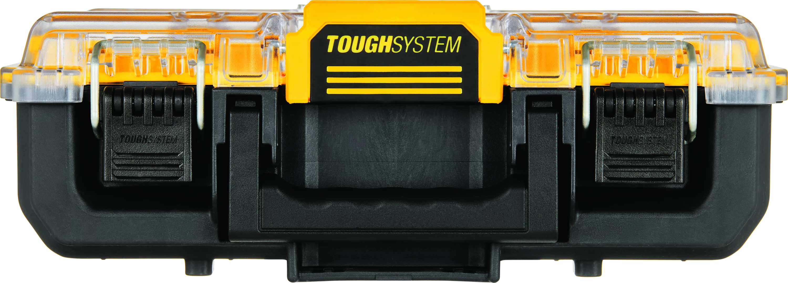 Organizator i thellë veglash Dewalt ToughSystem 2.0 DWST83392-1, IP65, 370 x 130 mm, 6 kupa të heqshme, e verdhë/zezë