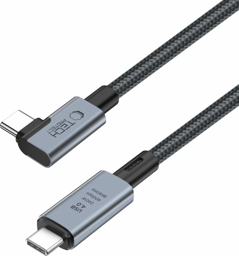 Kabllo USB-C Tech-Protect UltraBoost Max L, USB 4.0, 1.5m, 240W, Gri