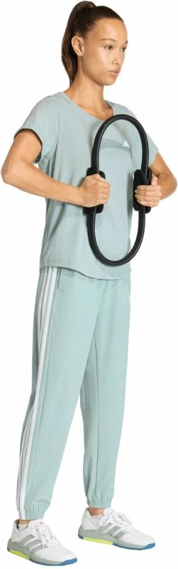 Pantallona sportive adidas Workout Essentials 3-Stripes Woven për femra, mint [Madhësia: XS]