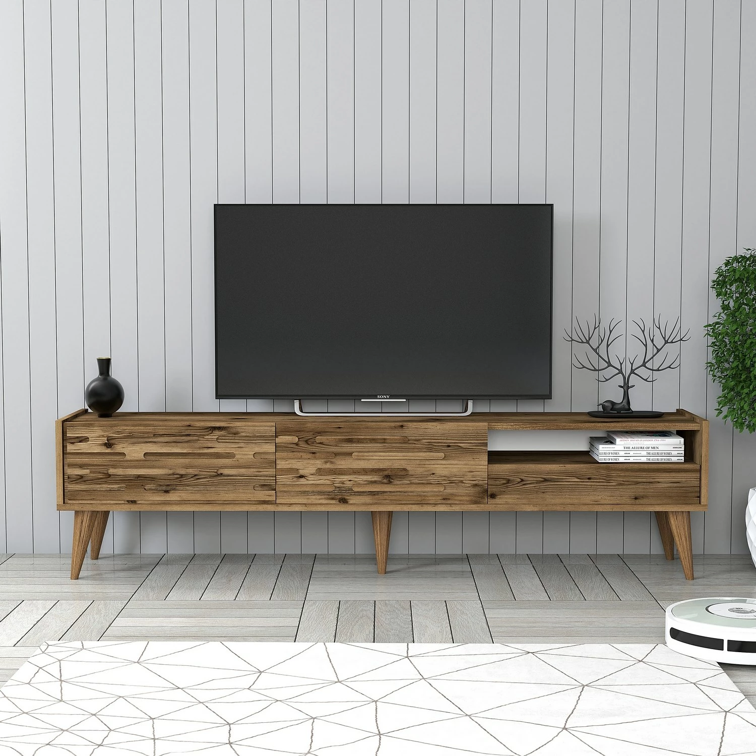Komodë TV Hanah Home, Valensiya, ngjyrë arre