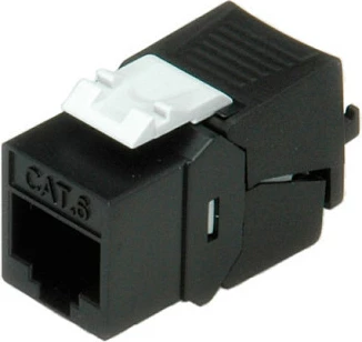Keystone jack ROLINE Cat.6/Class E RJ-45, UTP pa mburojë, toolless, i zi