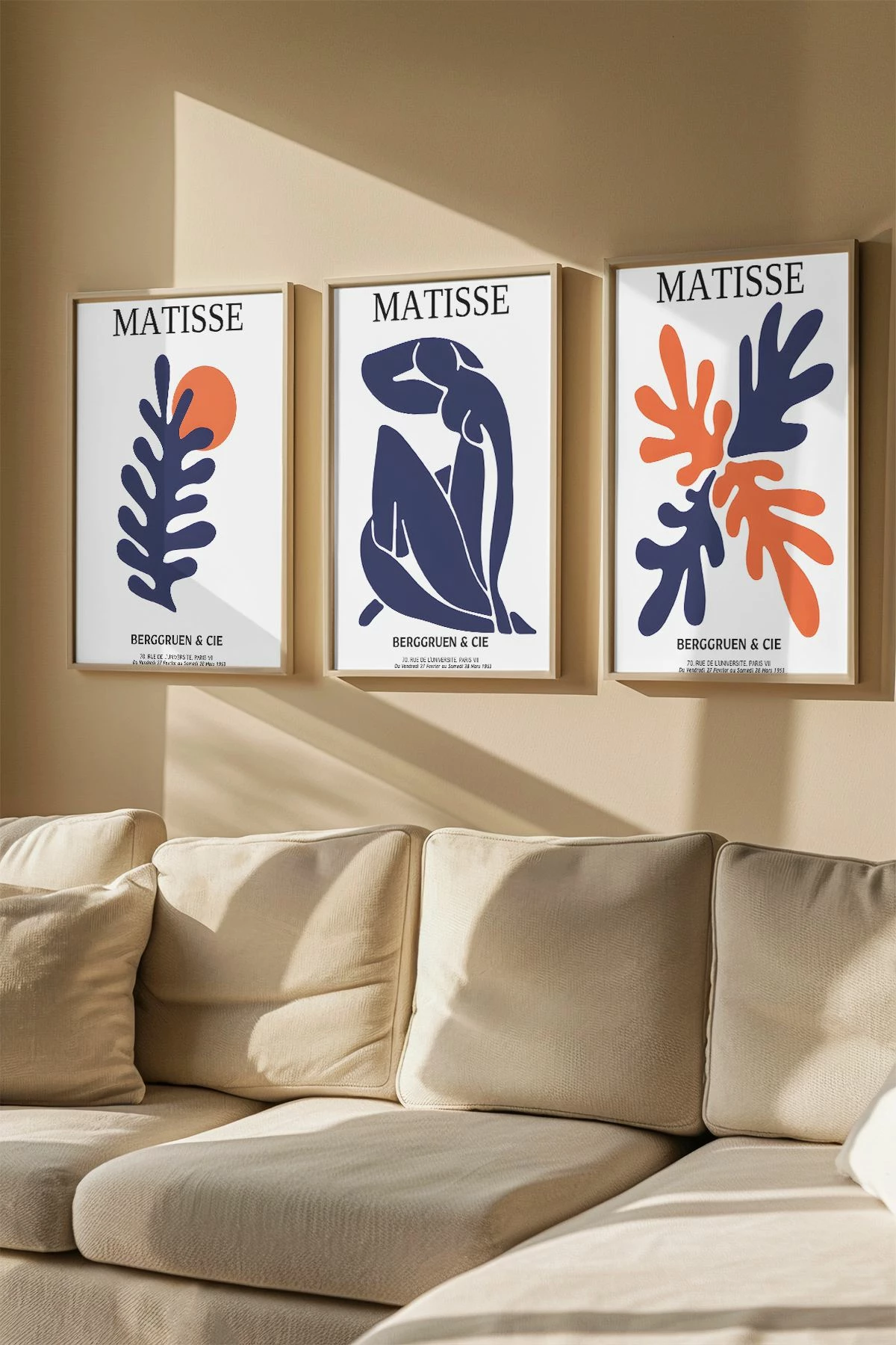 Set pikturash dekorative me kornizë, 3 copë, Wallity, Artvmodel17-Ahsap