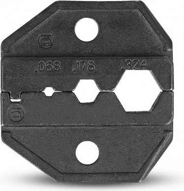 Insert presimi DeLOCK Pressprofileinsatz III për krimpzangë 90528/90527/90295/90546/90296, i zi