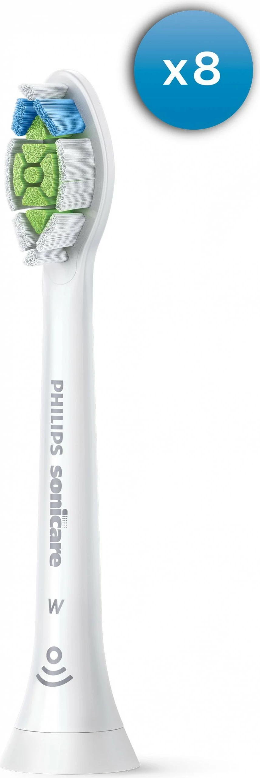 Koka furçe dhëmbësh Philips W2 Optimal White HX6068/12, 8 copë, e bardhë