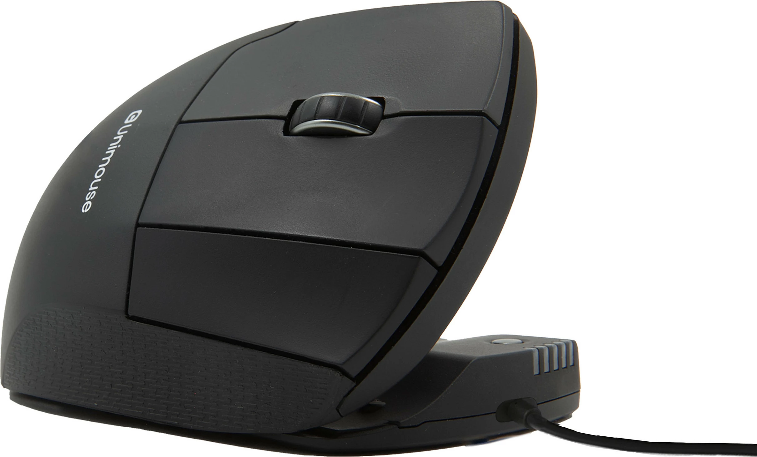 Maus CONTOUR DESIGN UniMouse, me kabllo USB, 4000 DPI, vertikal ergonomik, djathtak, i zi mat