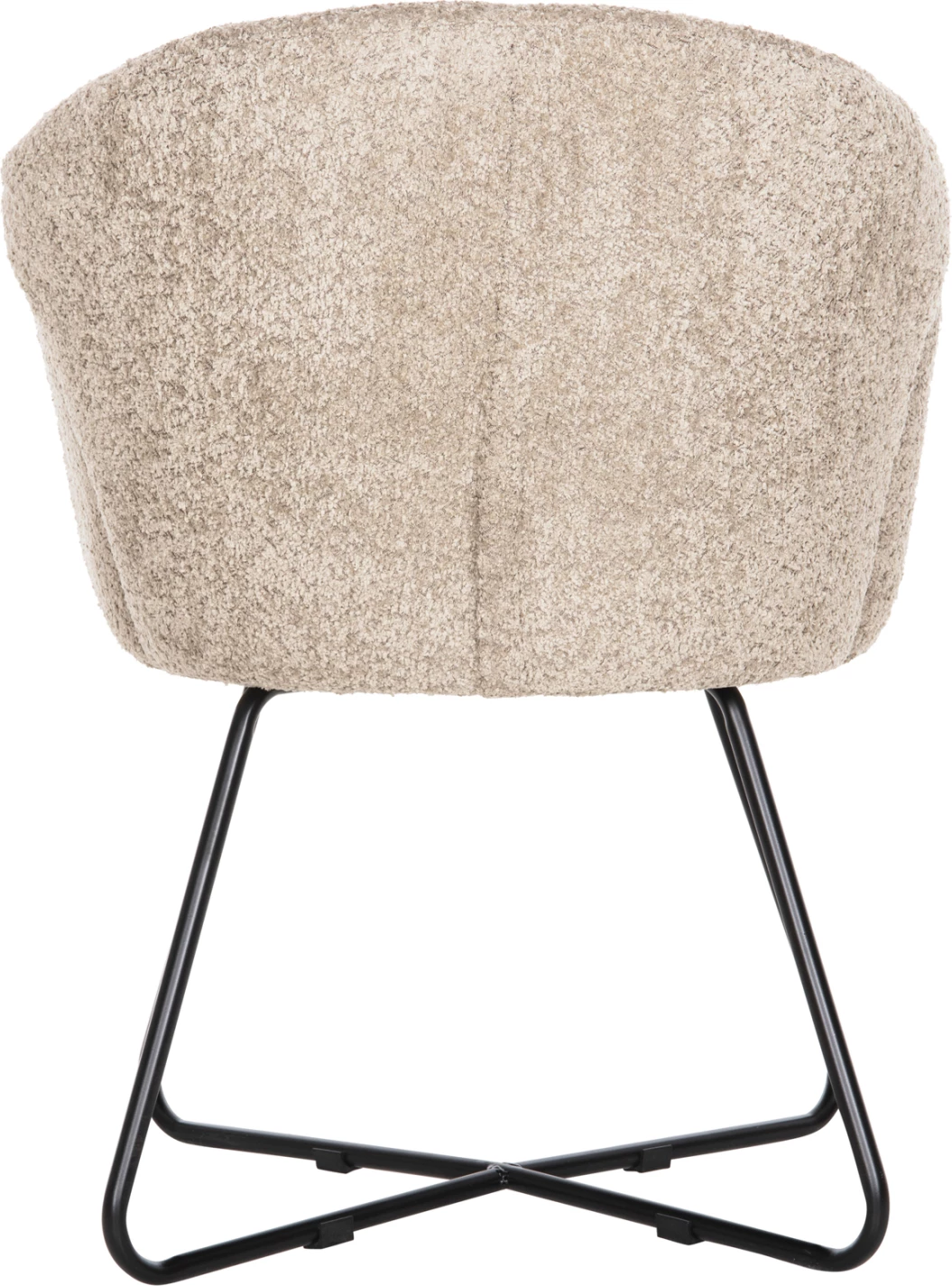 Karrige HARNIS FH9603.08, ngjyrë bezhë, bazë metalike e zezë, 59.5x64x77 cm