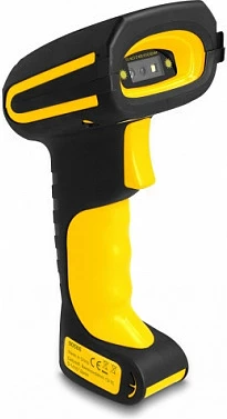Skaner barkodesh DeLOCK Industrial 1D/2D, Bluetooth 4.1/433 MHz, me bazë karikimi induktive, zi/verdhë