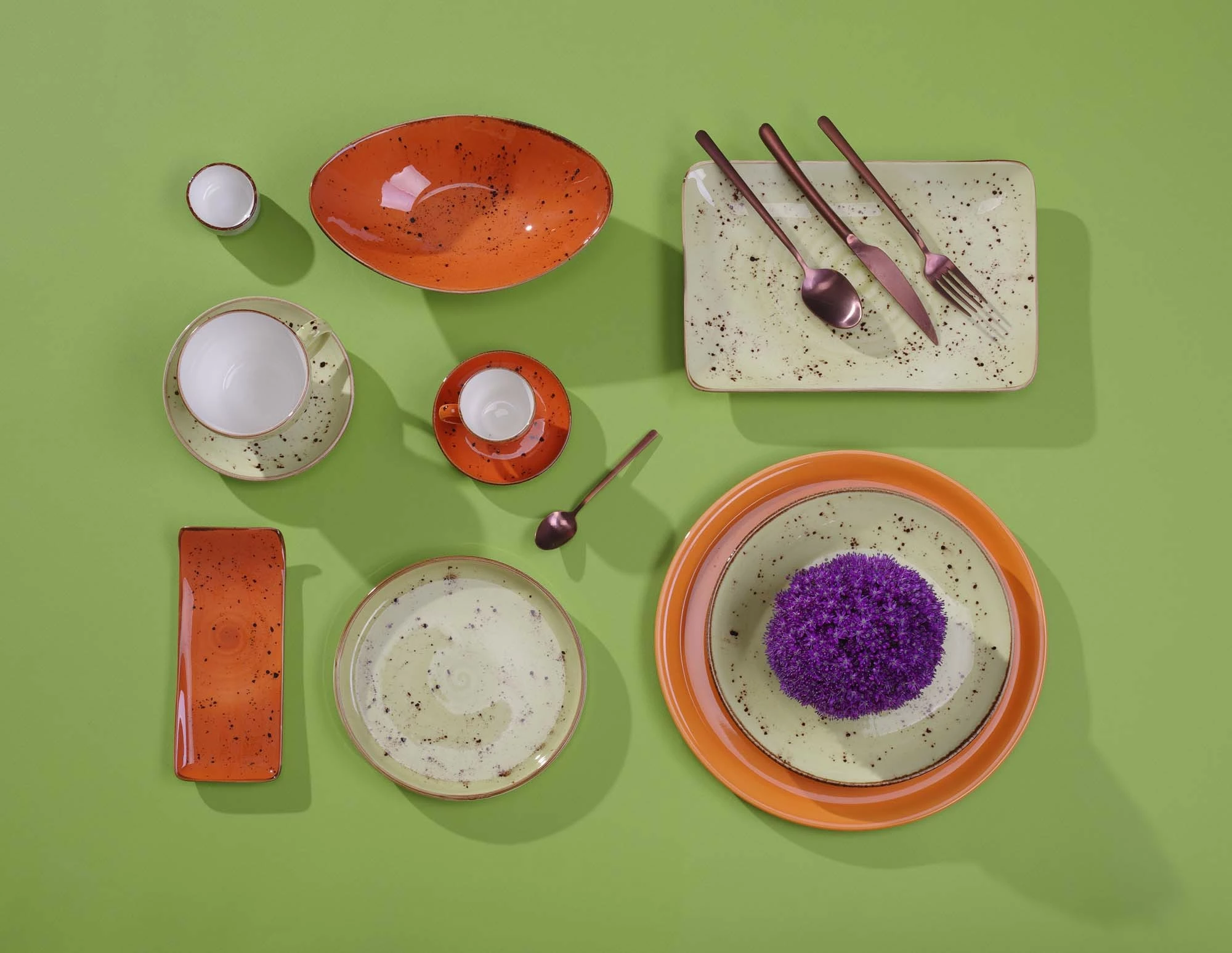 Pjatëz espresso Fine Dine Vanilla, 115 mm, porcelan, set 6 copë, krem