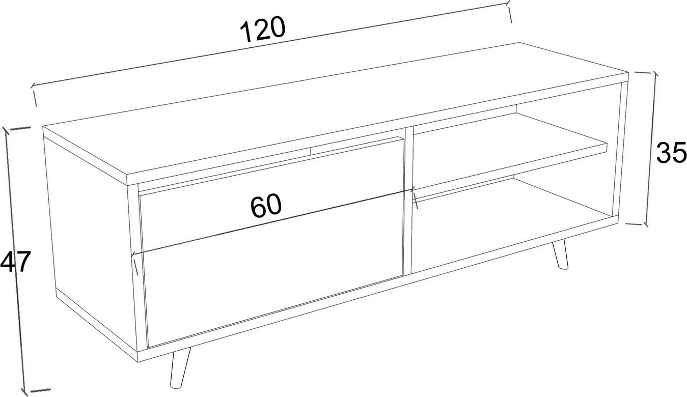 Komodë TV Hanah Home, ngjyrë travertin