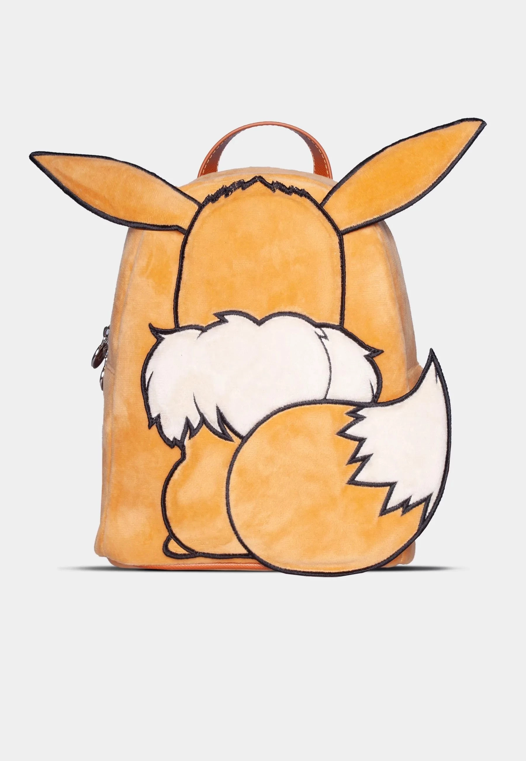 Çantë shpine mini Difuzed Pokémon Eevee, detaje 3D dhe patch i qëndisur, kafe/bezh