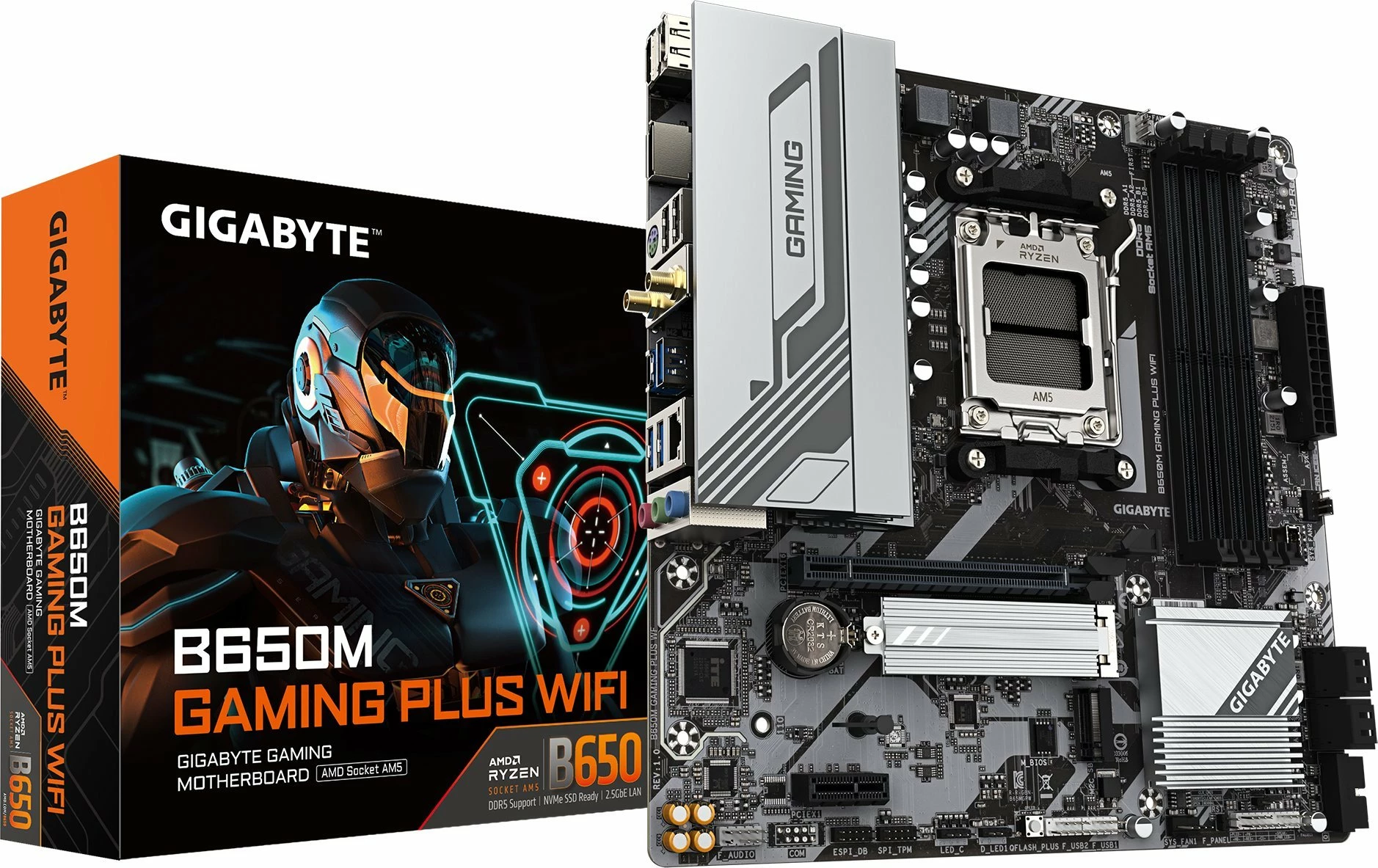 Pllakë amë Gigabyte B650M Gaming Plus WiFi, Micro ATX, AM5, DDR5
