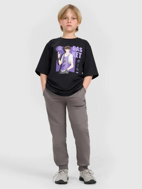 Pantallona sportive për fëmijë 4F, gri