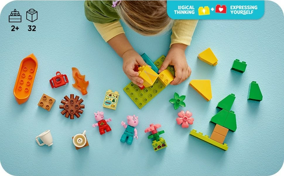Set ndërtimi LEGO DUPLO Peppa Pig 10452, 32 pjesë, shumëngjyrësh