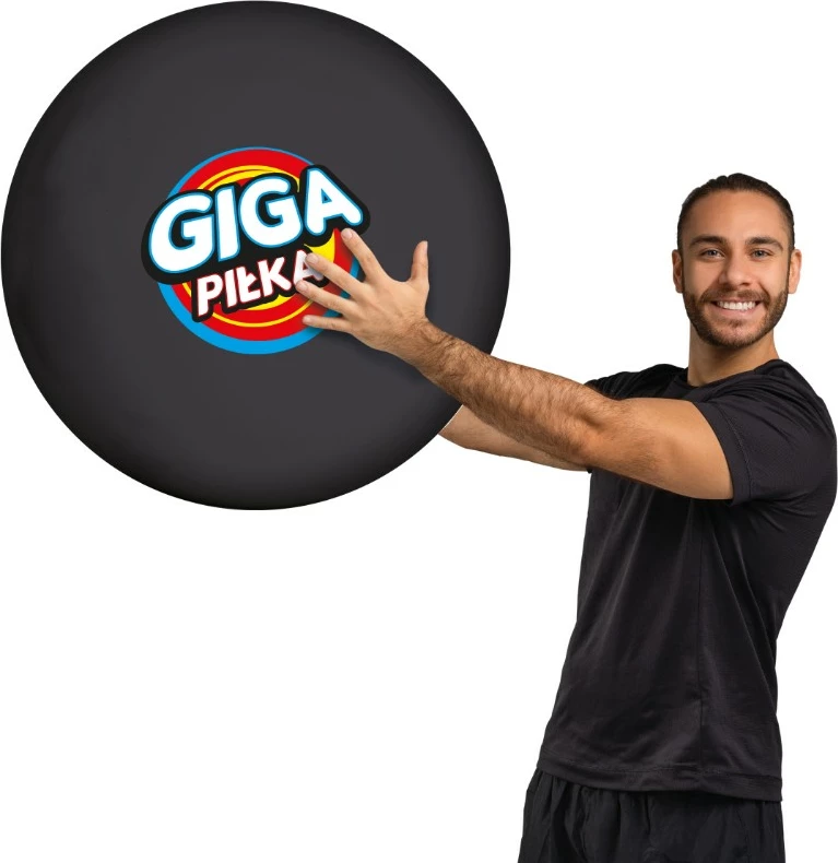 Top gjigant Epee Giga Black Ball, plastikë, 2.5m, i zi, set me pompë
