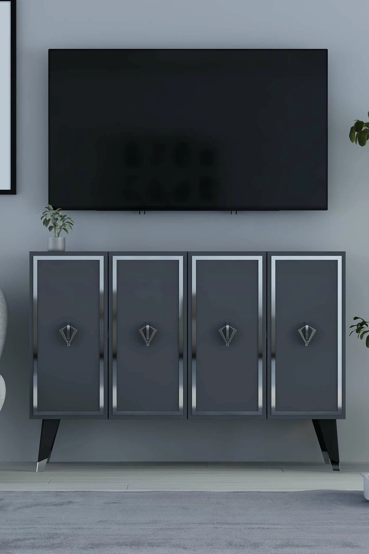 Konsol Skye Decor, anthracite, silver, 8177KM-32