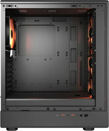Kasë Cougar Airface Pure PRO midi, ARGB, e zezë