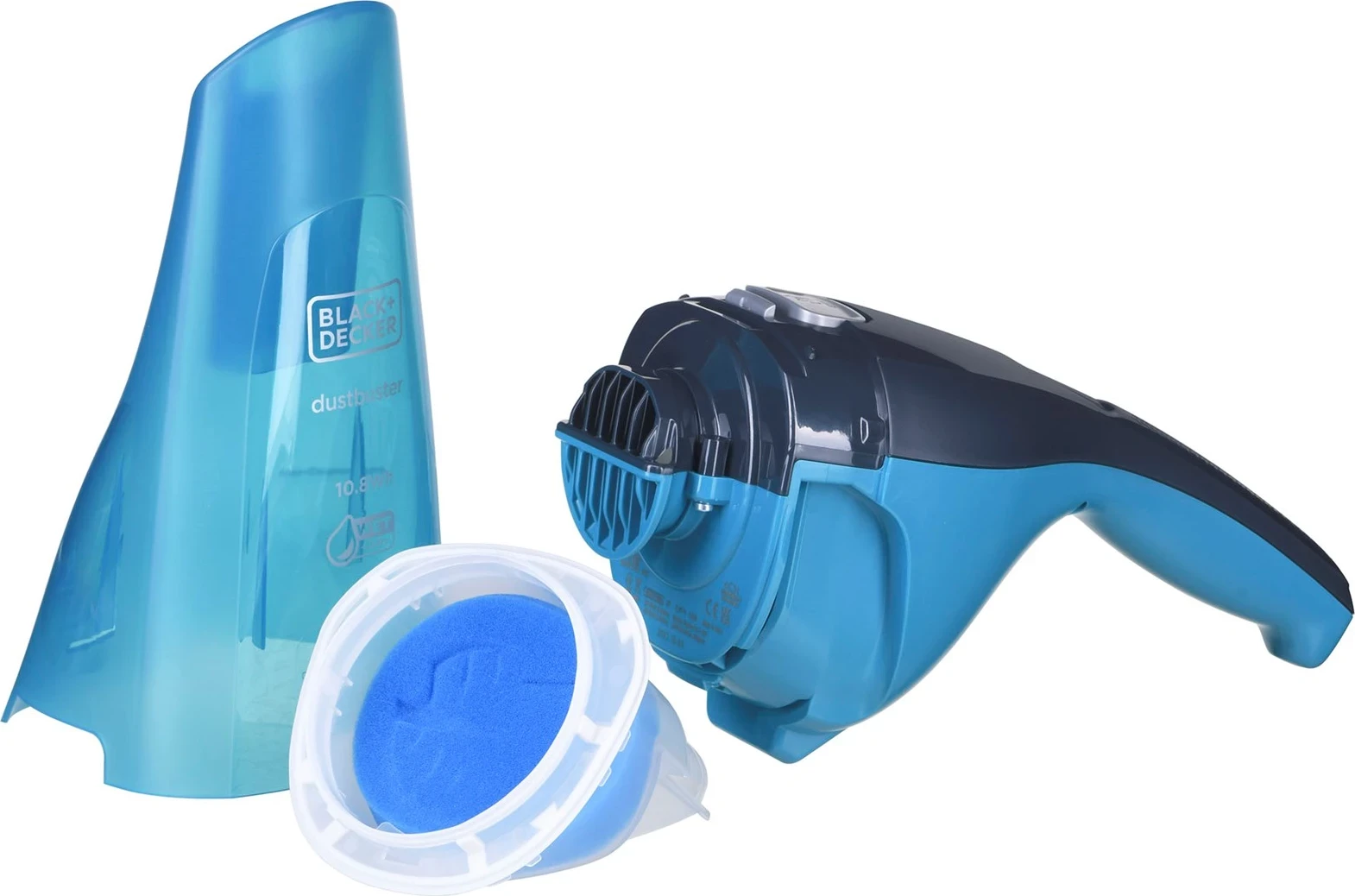 Aspirator portativ Black & Decker WDC215WA, Blu, pa qese