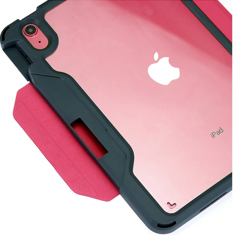 Mbështjellës DEQSTER Rugged MAX për iPad 10.9" (Gjenerata 10), me magnet, stand 3 pozita, Pink