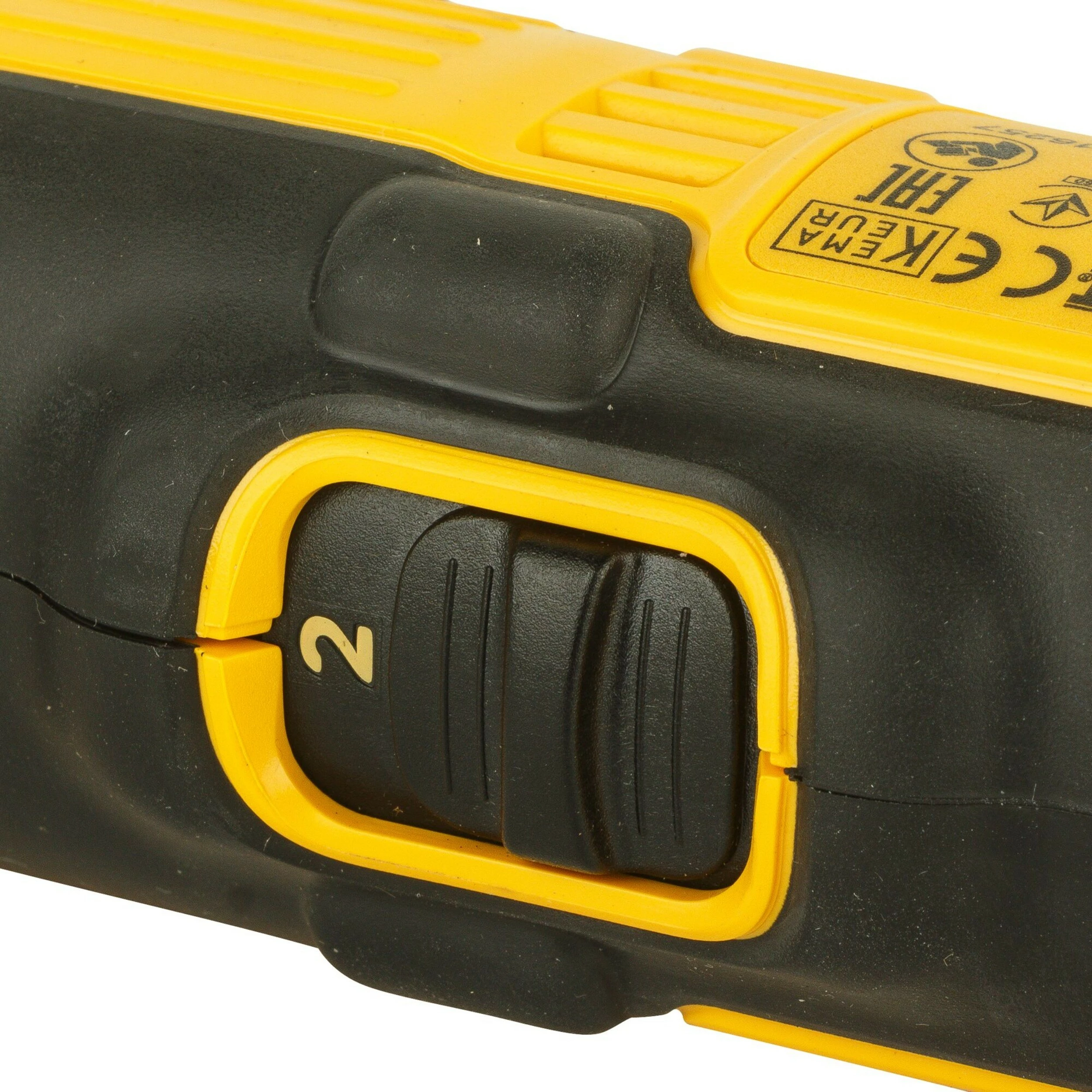 Makineri shpimi këndore DeWALT DCD740NT-XJ, 18V, 1.5Ah, pa çelës, zi/verdhe