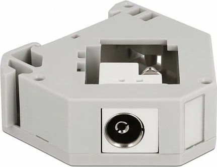 Adapter DIN rail DeLOCK Keystone IEC femër në terminal bllok, 35 mm, Gri/Bardhë