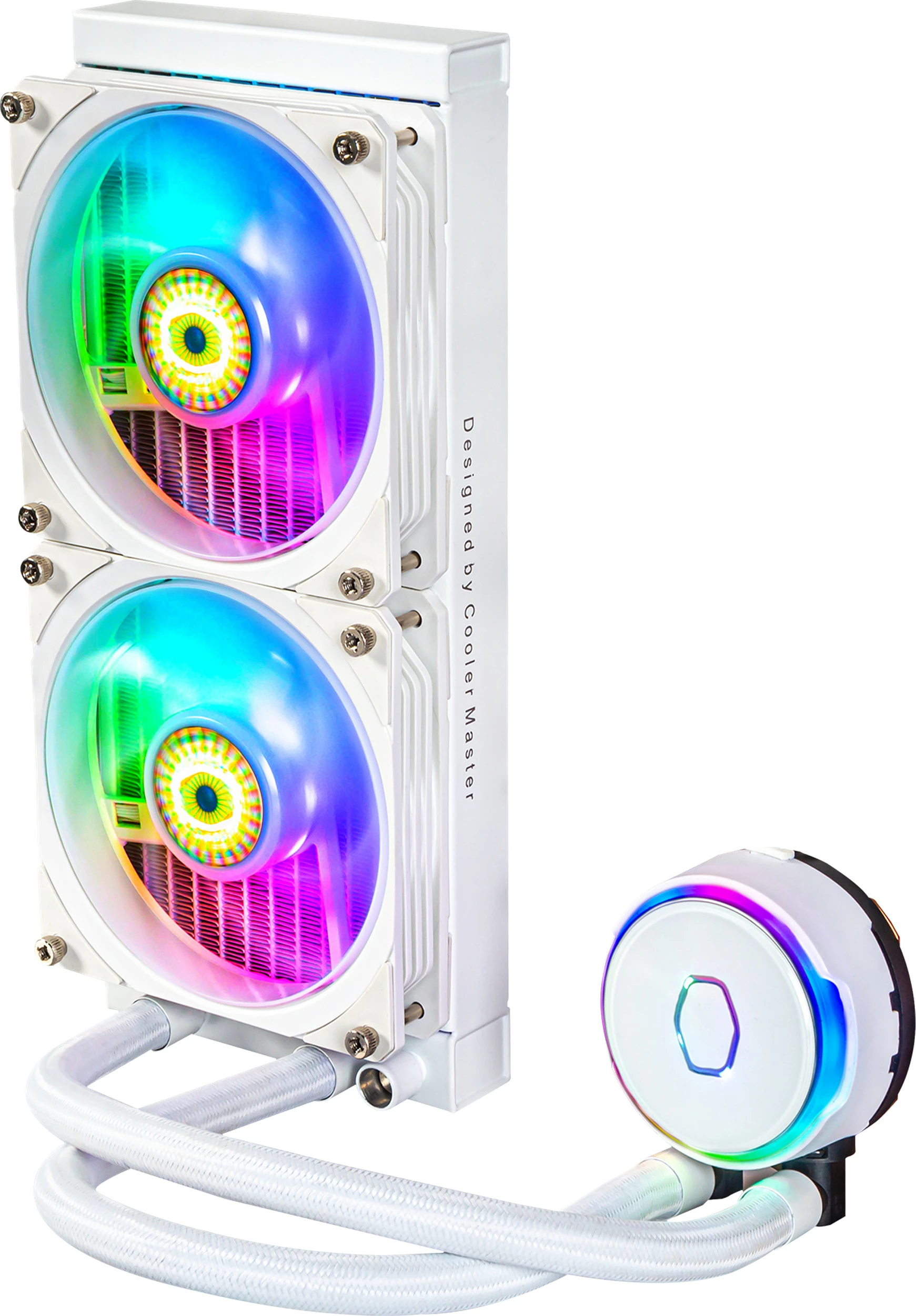 Ftohës procesori Cooler Master MasterLiquid PL240 FLUX, AIO 240mm, LGA1700/LGA1200, RGB, i bardhë