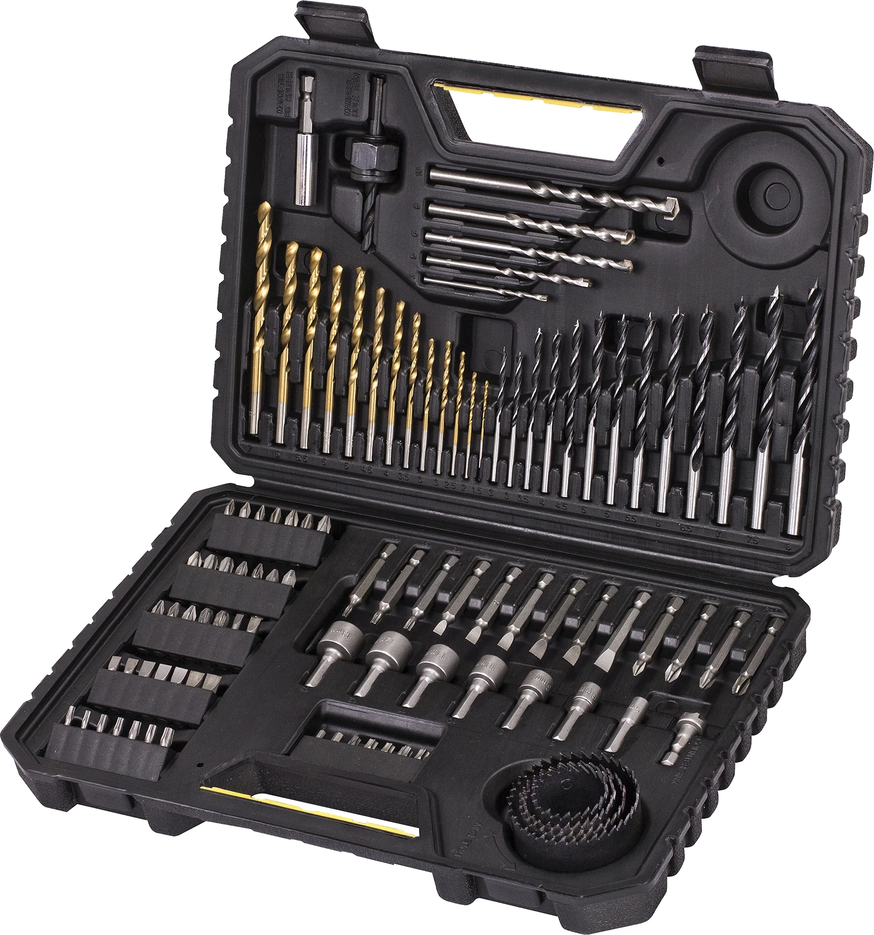 Set burgjish Stanley STA7205, 100 copë, me kuti, e zezë