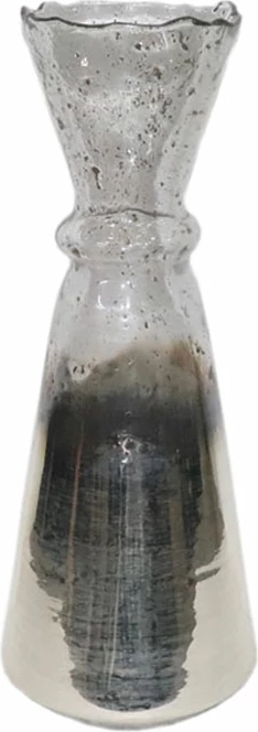 Vazo xhami Jeg, gradient ari-bronz-argjend, 17x17x45cm