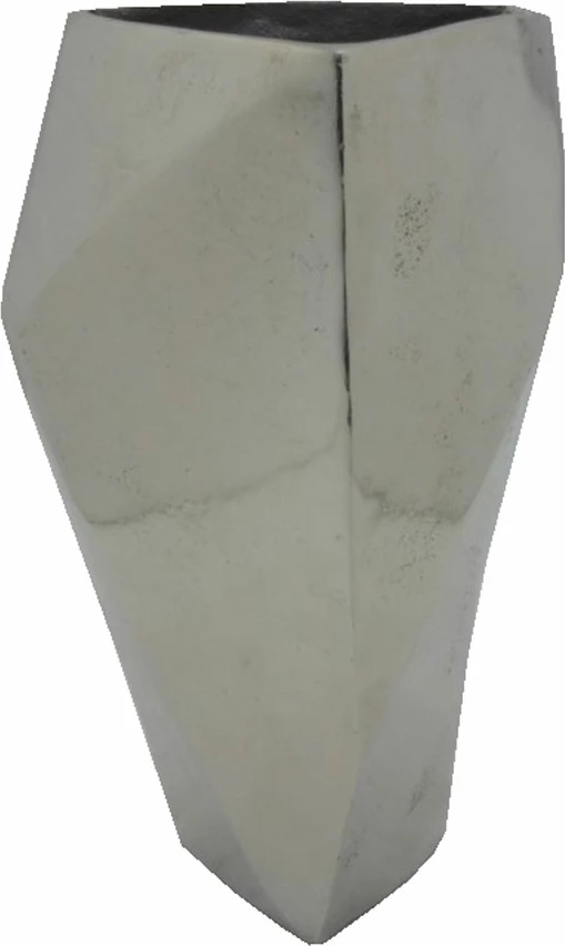 Vazo Douma, alumin, ngjyrë argjendi-nikel, 21x17x36cm