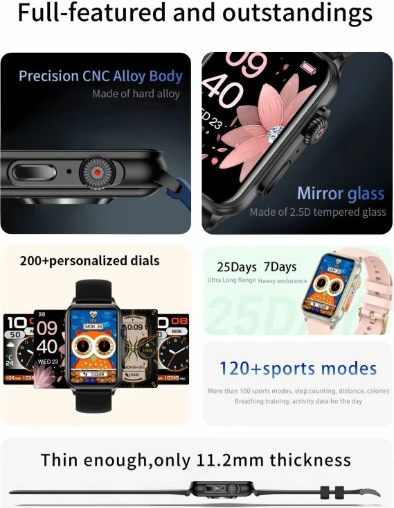 Smartwatch për femra RUBICON, e zezë
