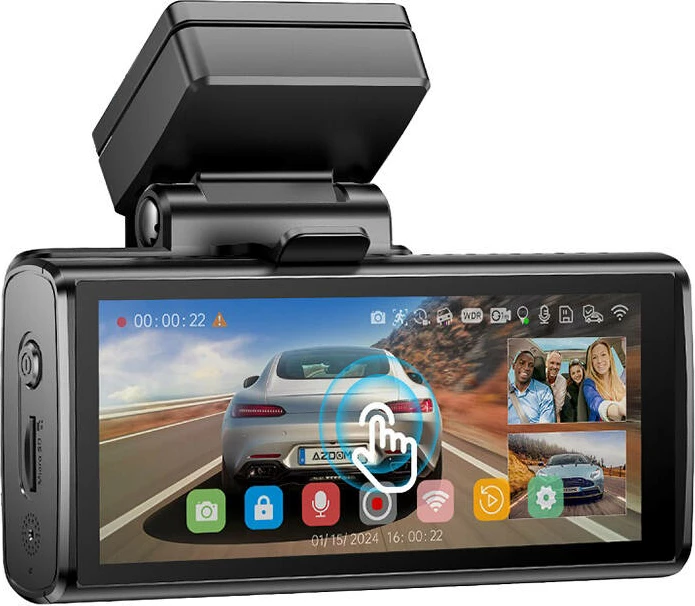 Video regjistrues për veturë Azdome M580, 3 kamera, 64GB, GPS, WiFi, i zi