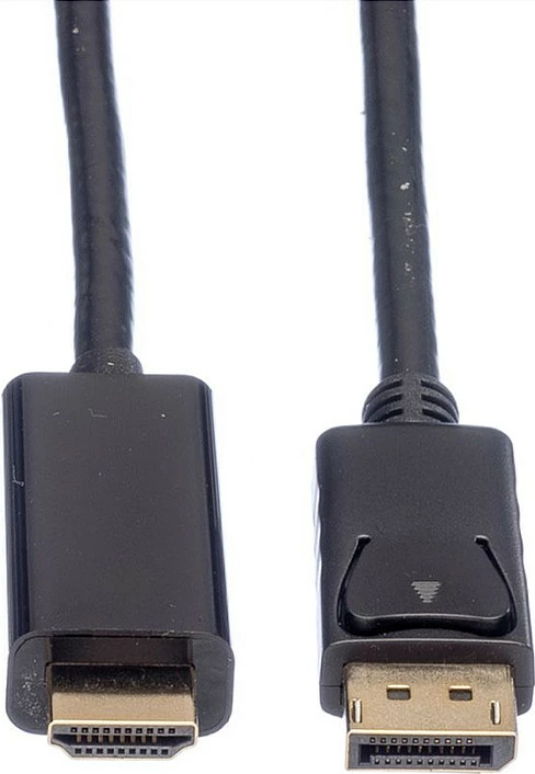Kabllo ROLINE DisplayPort 1.2 në HDMI, 1 m, 4K UHD, e zezë