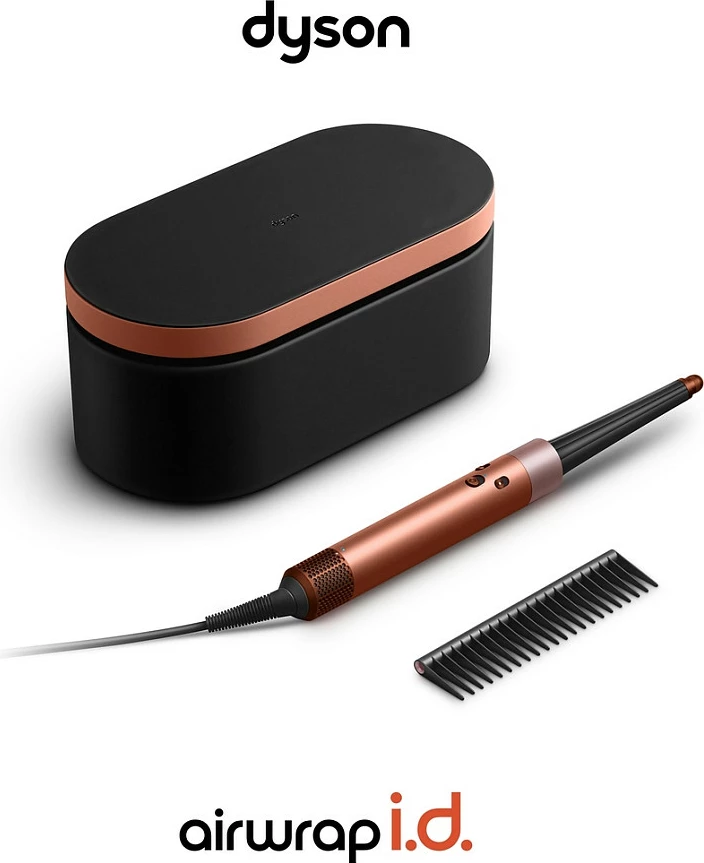 Multistyler flokësh Dyson Airwrap ID Straight + Wavy, ajër i ngrohtë, me aksesorë, i zi/rose gold
