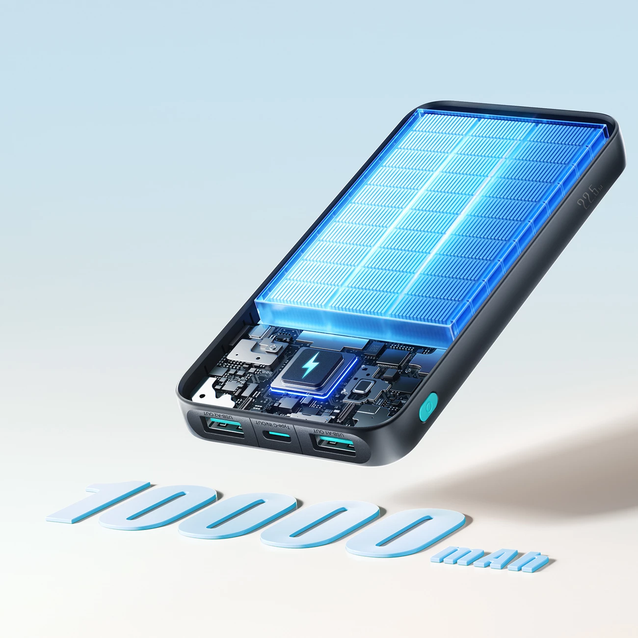 Powerbank Joyroom JR-PBF12 Pro 10000mAh 22.5W 2x USB-A + 1x USB-C me display digjital, i zi