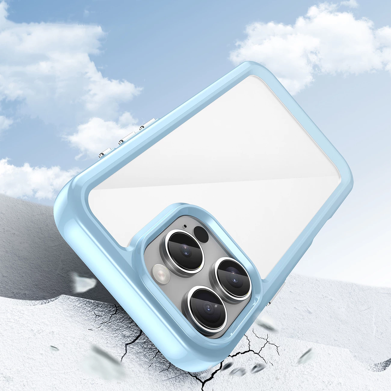 Mbështjellës Hurtel Outer Space Case për iPhone 16e, TPU & PC, Blu