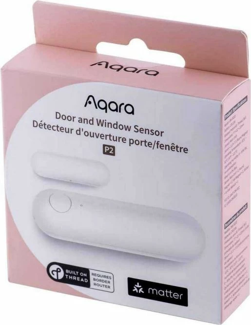 Sensor dere dhe dritareje AQARA P2 DW-S02D, Matter/Thread, bateri CR123A, i bardhë