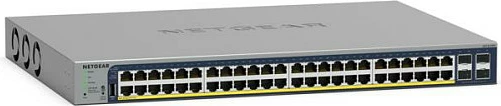 Switch NETGEAR Smart GS728TP, 24x Gigabit PoE+, 4x SFP, 190W, gri